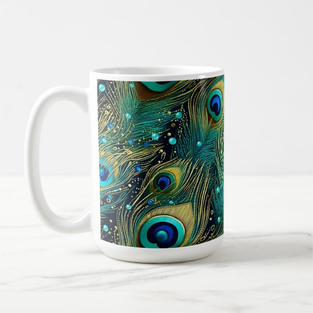 Peacock Passion Throw Kissen Kaffeetasse (Links)