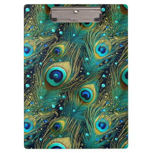 Peacock Passion Throw Kissen Klemmbrett