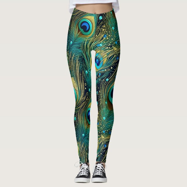 Peacock Passion Throw Kissen Leggings (Vorderseite)