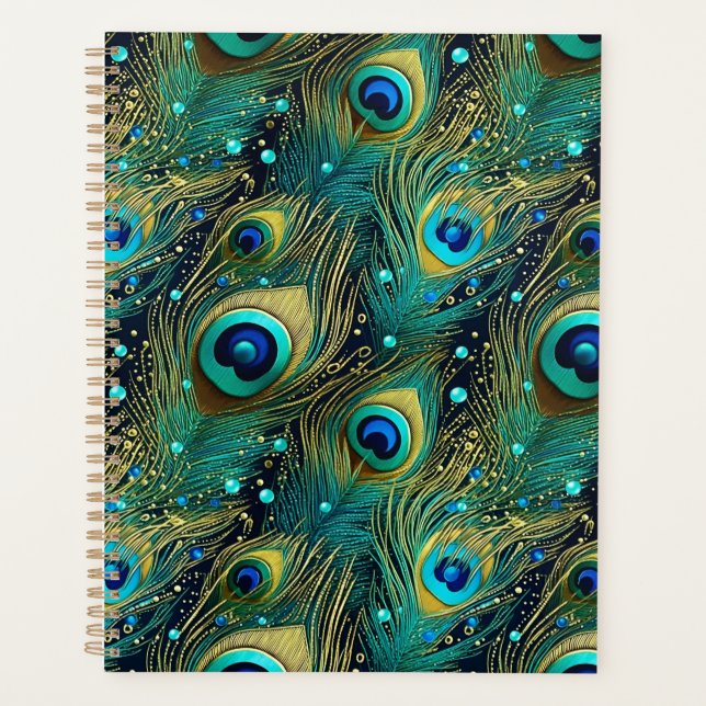 Peacock Passion Throw Kissen Planer (Vorderseite)