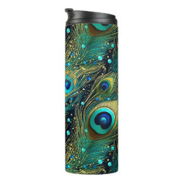 Peacock Passion Throw Kissen Thermosbecher