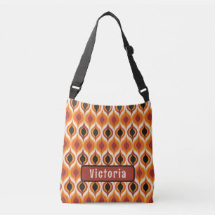 Peacock Pattern Terracotta Crossbody Bag Tragetaschen Mit Langen Trägern