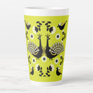 Peacock Pfau Bird Folk Milchtasse