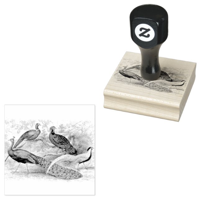 Peacock Pheasant Mixed Scrapbooking Gummistempel (Stempel)