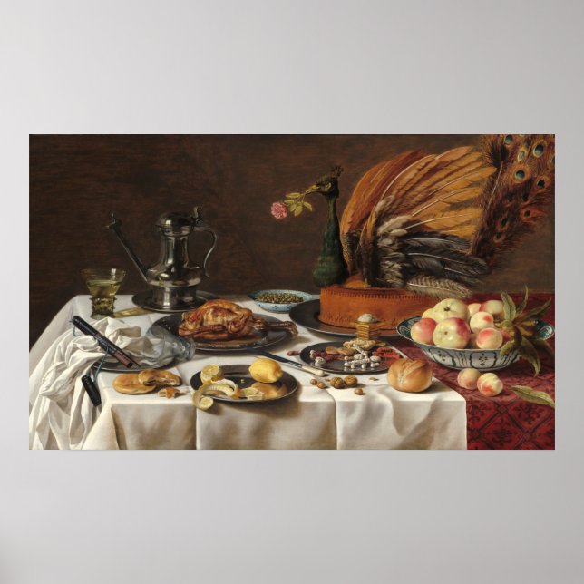 Peacock Pie - Pieter Claesz Kunstgewerbe Poster (Vorne)