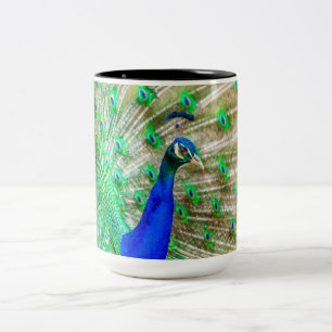 Peacock Plumage Zweifarbige Tasse