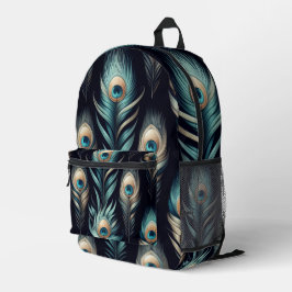 Peacock Plumes Bedruckter Rucksack