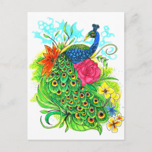 Peacock Postkarte