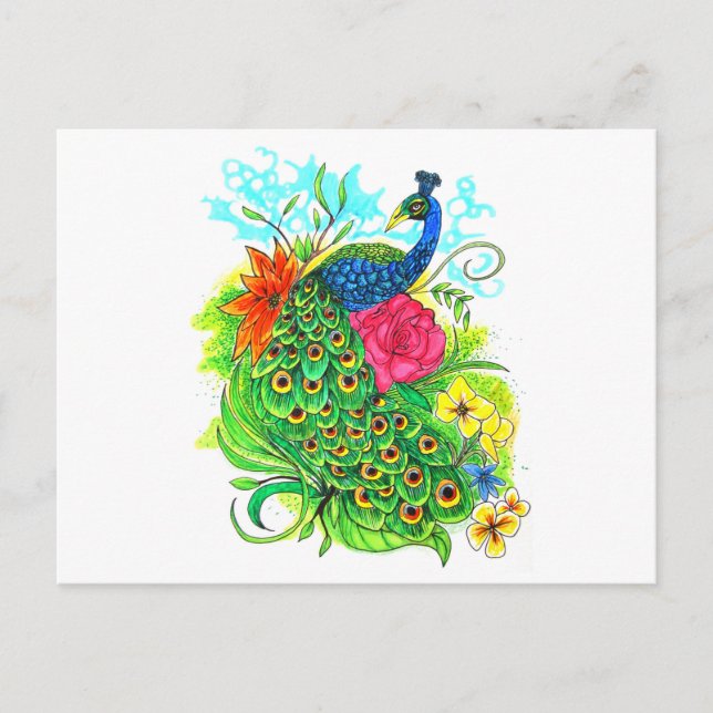 Peacock Postkarte (Vorderseite)