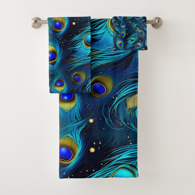 Peacock Pride Badhandtuch Set (Insitu)