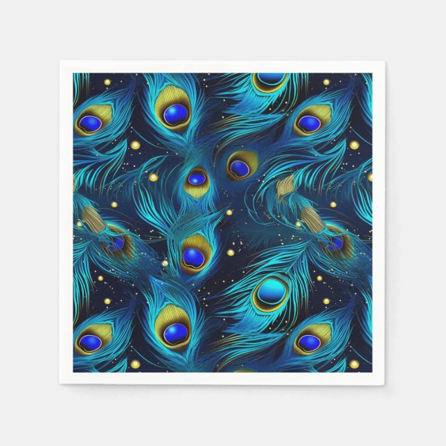 Peacock Pride Serviette (Vorderseite)