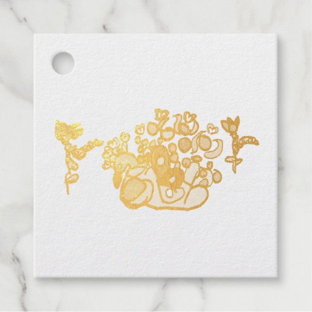 Peacock purple roses  geschenkanhänger (Vorderseite)