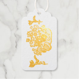 Peacock purple roses geschenkanhänger