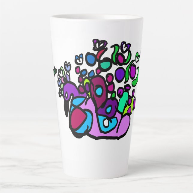 Peacock purple roses  milchtasse (Vorderseite)