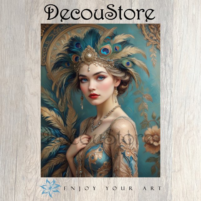 Peacock Queen Decoupage Seidenpapier (Von Creator hochgeladen)