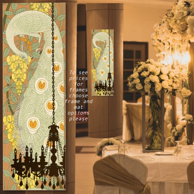 Peacock Roaring 20's Gatsby Wedding Poster (Von Creator hochgeladen)