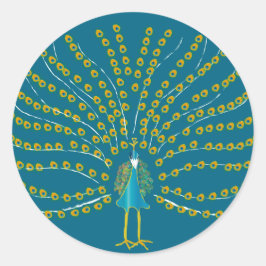 Peacock Runder Aufkleber