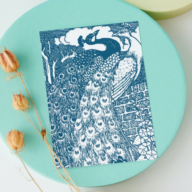 Peacock Save the Date Ankündigungspostkarte (Von Creator hochgeladen)