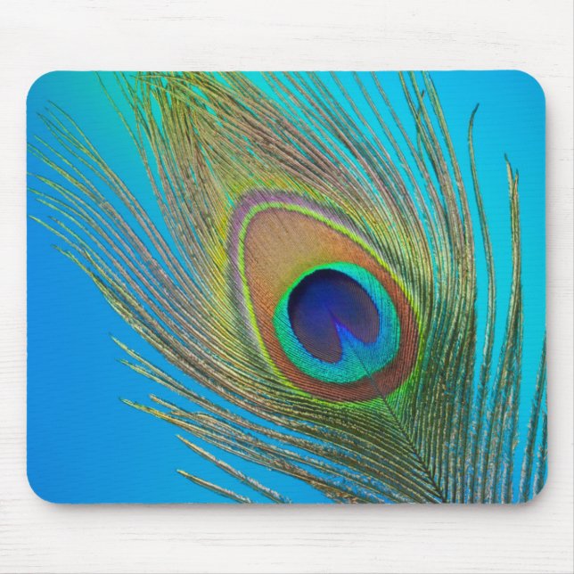 Peacock Schwanz Feather Mousepad (Vorne)