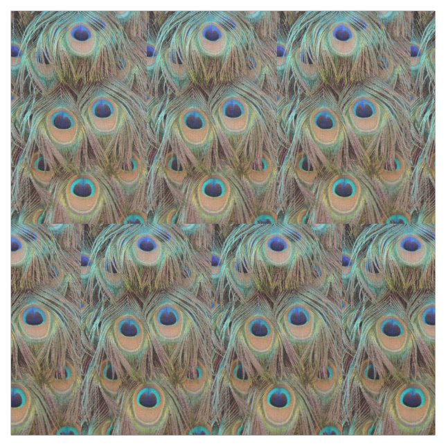 Peacock Schwanz Feathers Fabric Stoff (Muster)
