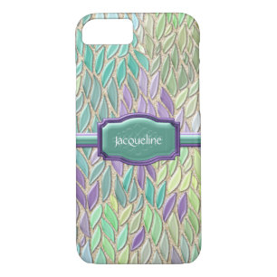 Peacock Sea Glass Mosaic Feather Impressionist Case-Mate iPhone Hülle