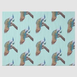 Peacock Serie Design 9 blaues Gewebepapier Seidenpapier