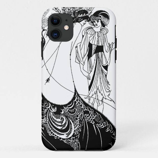 Peacock Skirt Beardsley Art Nouveau Case-Mate iPhone Hülle (Rückseite)