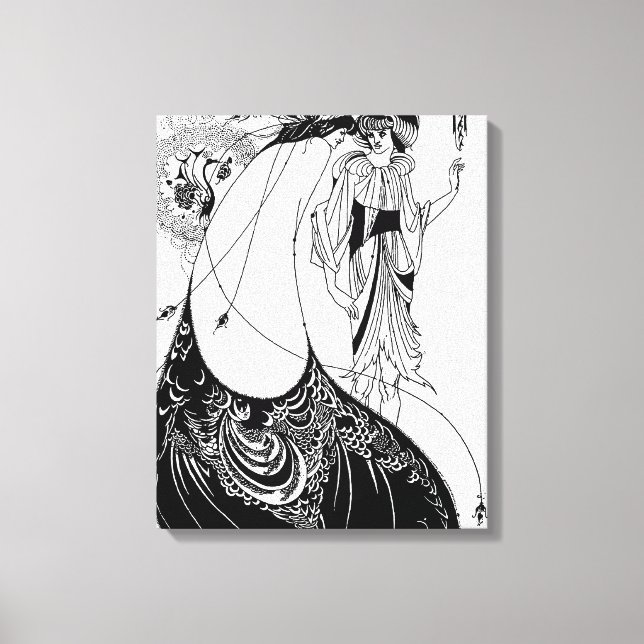 Peacock Skirt Beardsley Art Nouveau Leinwanddruck (Vorderseite)
