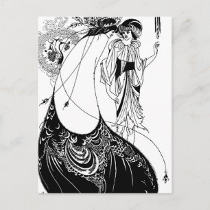Peacock Skirt Beardsley Art Nouveau Postkarte