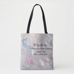 Peacock Slogan-Tasche