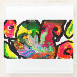 Peacock spring Art Glasuntersetzer