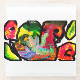 Peacock spring Art Glasuntersetzer