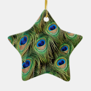 Peacock Star Ornament