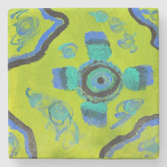 Peacock Steinuntersetzer (Vorderseite)