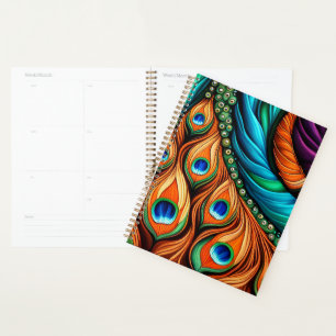 Peacock Swirl Planner Planer