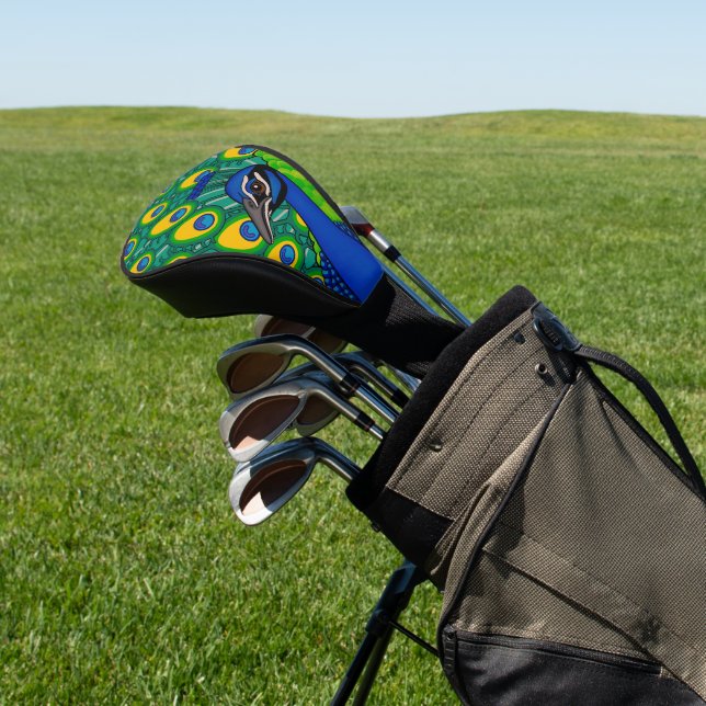 Peacock Themed Golf Driver Cover Headcover (In SItu)