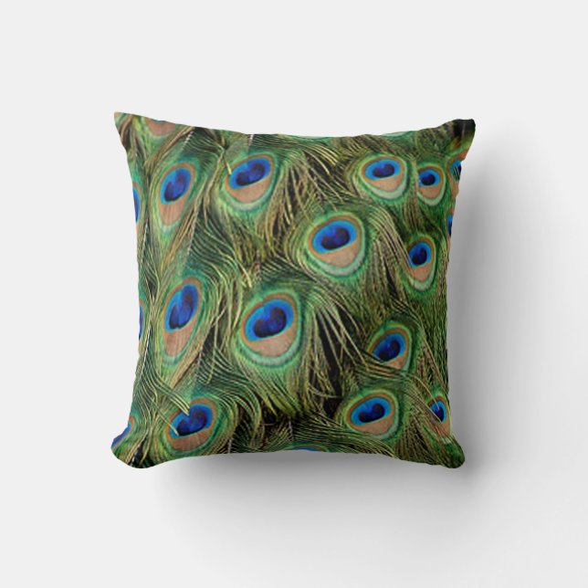 Peacock Throw Pillow Kissen (Vorderseite)