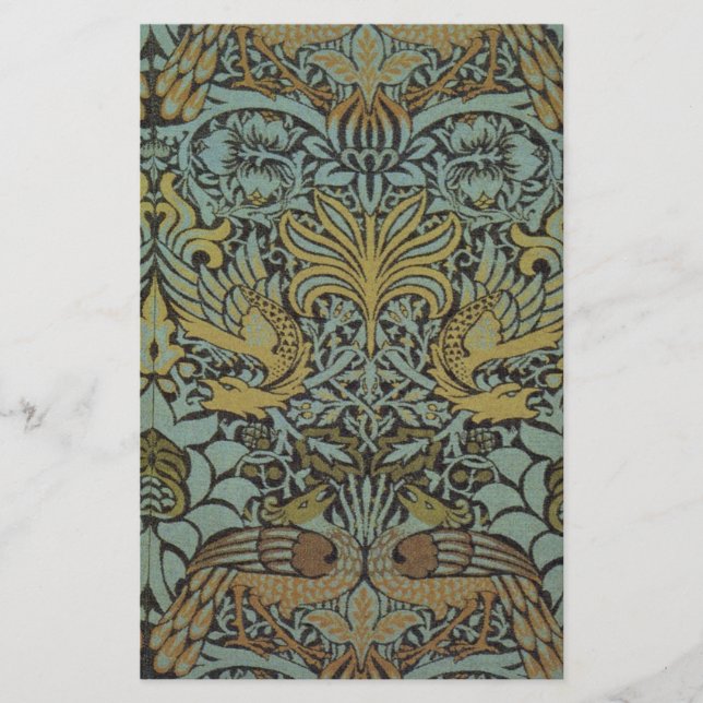 Peacock und Dragon (von William Morris) Briefpapier (Vorderseite)
