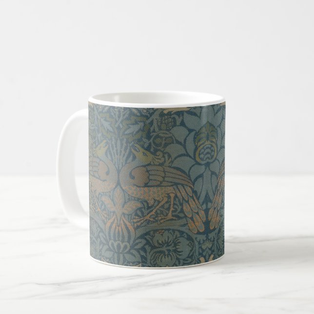 Peacock und Dragon von William Morris Kaffeetasse (Vorderseite Links)