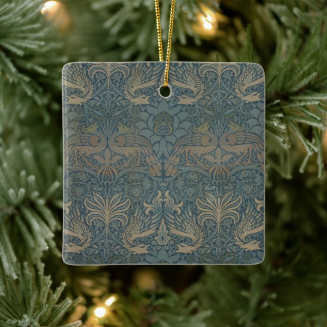 Peacock und Dragon von William Morris Keramikornament (Baum)