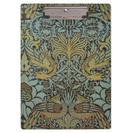 Peacock und Dragon (von William Morris) Klemmbrett