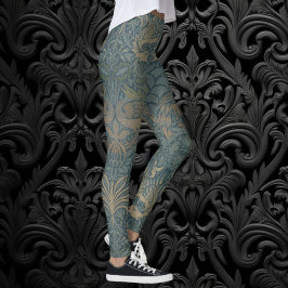 Peacock und Dragon von William Morris Leggings