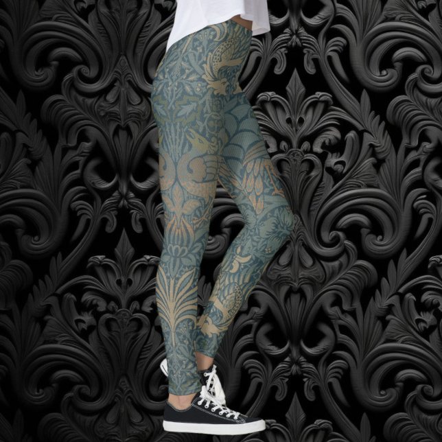 Peacock und Dragon von William Morris Leggings (Peacock and Dragon by William Morris Leggings)