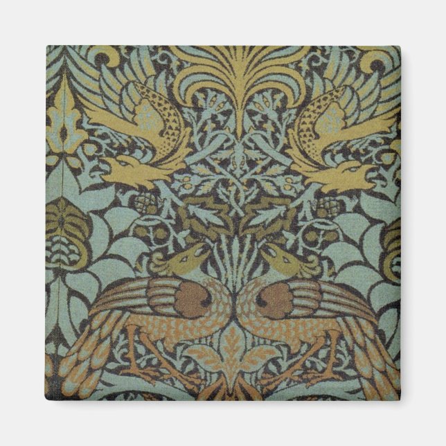 Peacock und Dragon (von William Morris) Magnet (Vorne)
