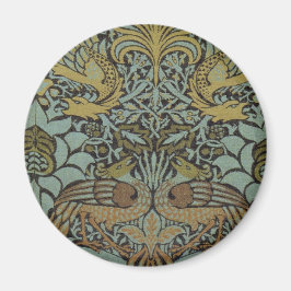 Peacock und Dragon (von William Morris) Magnet