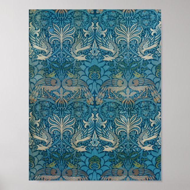 Peacock und Dragon von William Morris Poster (Vorne)