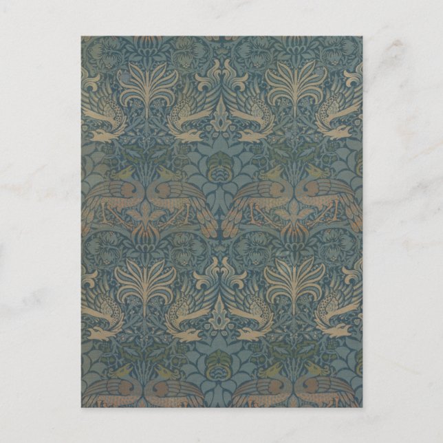 Peacock und Dragon von William Morris Postkarte (Vorderseite)
