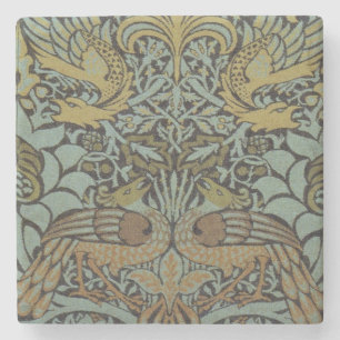 Peacock und Dragon (von William Morris) Steinuntersetzer