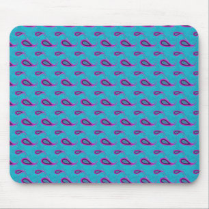 Peacock und Magenta Paisley Pattern Mousepad