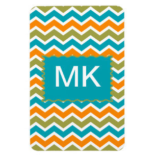 Peacock Vibrant Tribal Zigzag Magnet